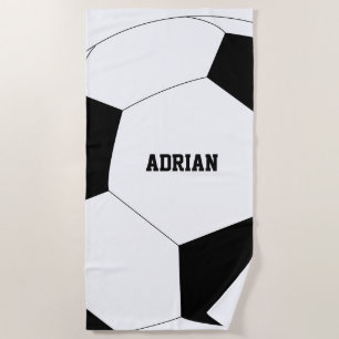 Toalha De Praia Futebol de bola de futebol personalizado