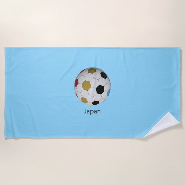 Toalha De Praia Futebol do Japão (Frente)