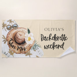 Toalha De Praia Futura Sra. Fim de Semana Tropical da Bachelorette