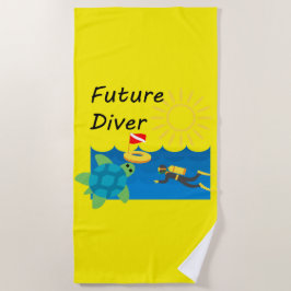 Toalha De Praia Future Diver Design - Beach Towel