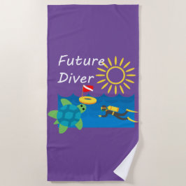 Toalha De Praia Future Diver Design - Beach Towel