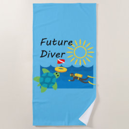 Toalha De Praia Future Diver Design - Beach Towel