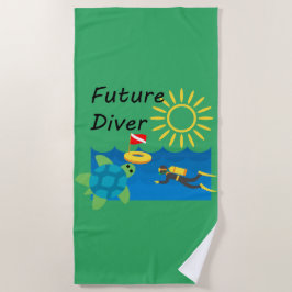 Toalha De Praia Future Diver Design - Beach Towel