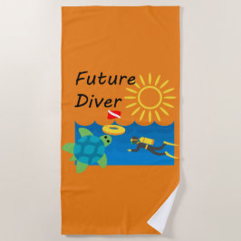 Toalha De Praia Future Diver Design - Beach Towel