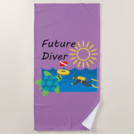 Toalha De Praia Future Diver Design - Beach Towel