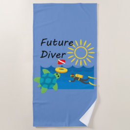 Toalha De Praia Future Diver Design - Beach Towel