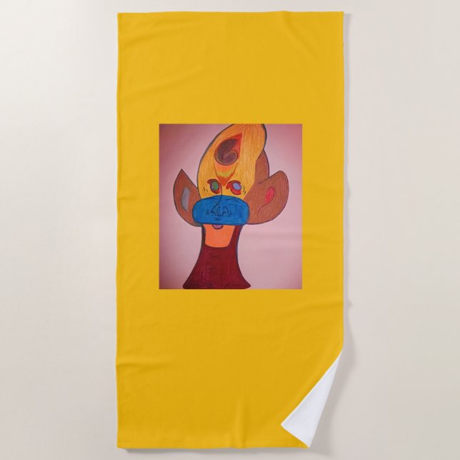 Toalha De Praia Futuristic Animal Art Beach Towel (Frente)