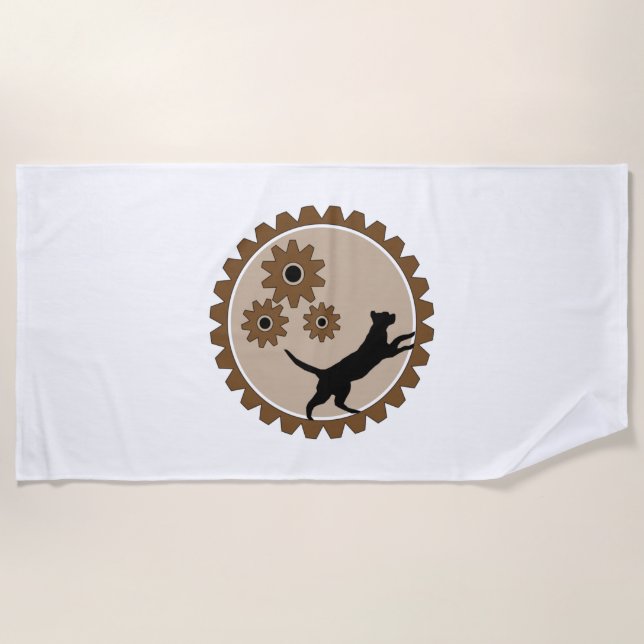 Toalha De Praia gaiola movida a cães com rodas (Frente)