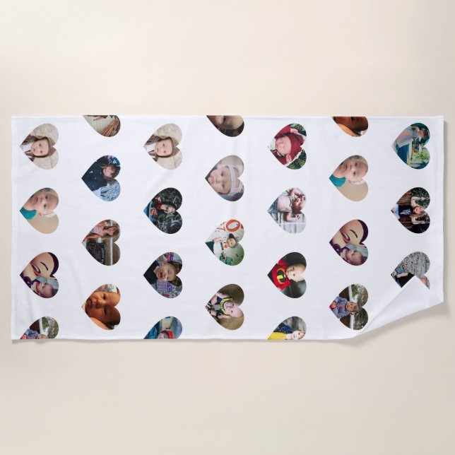 Toalha De Praia Galeria de praia de fotos personalizada (Frente)