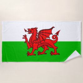 Toalha De Praia Galês Red Dragon Wales Flag