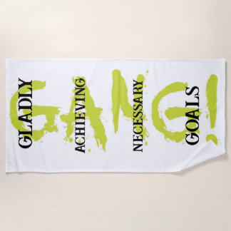 Toalha De Praia GANG! green Beach Towel