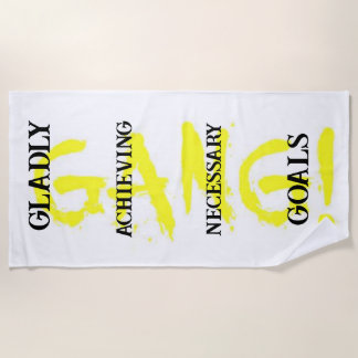 Toalha De Praia GANG! yellow Beach Towel