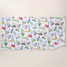 Toalha De Praia Gathering of Nudibranchs | Ocean Art Design