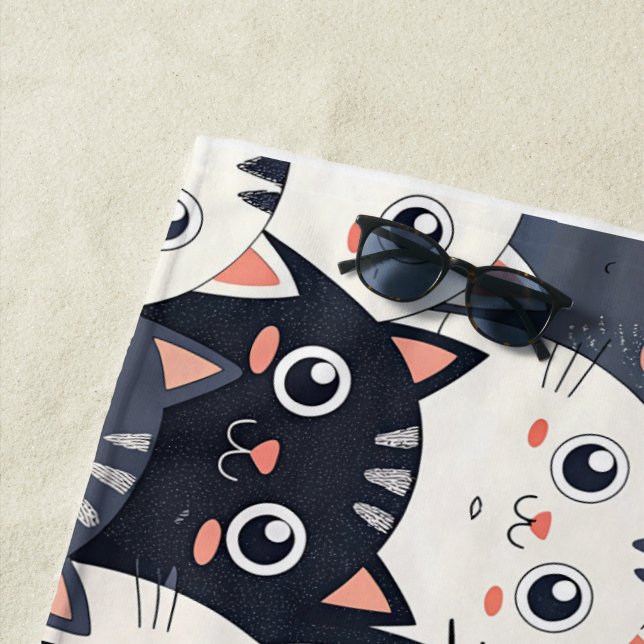 Toalha De Praia Gatinho Kaleidoscópio (In Situ)