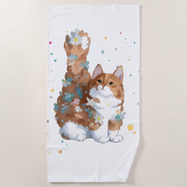Toalha De Praia Gato Gato Gato Gato De Animais De Companhia