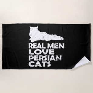 Toalha De Praia Gato persa - homens de verdade amam gatos persiano