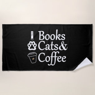 Toalha De Praia Gatos e café