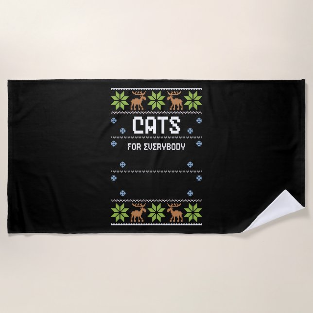 Toalha De Praia Gatos Para Todos (Frente)