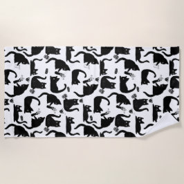 Toalha De Praia Gatos Ruins A Trancar Coisas