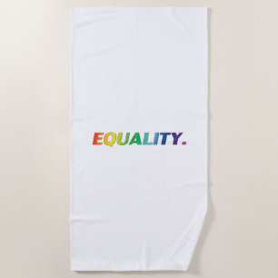 Toalha De Praia Gay do orgulho da igualdade lgbt lgbtq cores branc