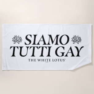Toalha De Praia Gay Siamo Tutti - O Lotus Branco