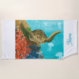 Toalha De Praia GB Beach Towel Sea Turtle