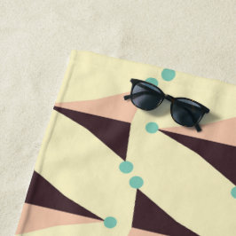 Toalha De Praia Geometric pattern in retro vibe
