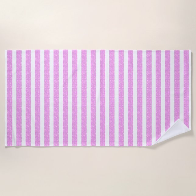 Toalha de Praia Geométrica Rosa (Frente)