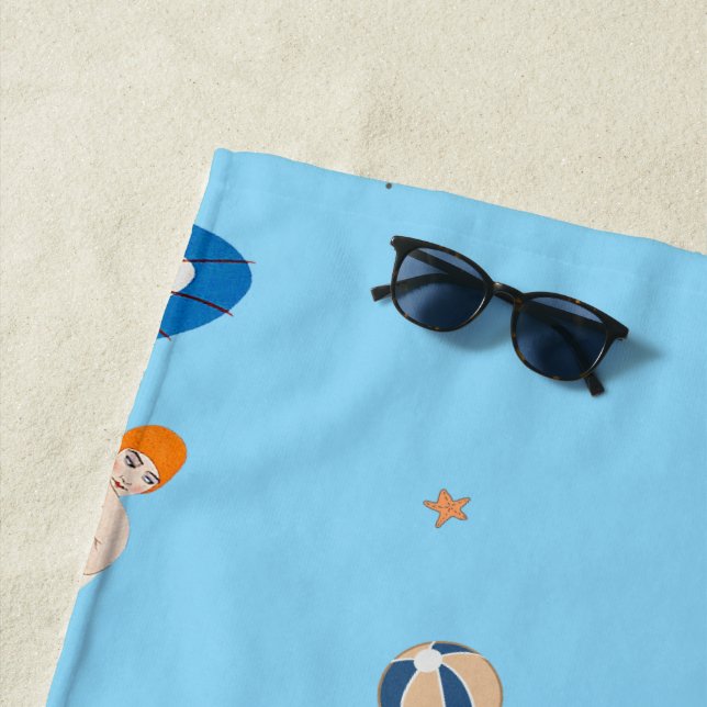 Toalha De Praia Georges Barbier Au Lido 1924 Ilustração de Moda (In Situ)