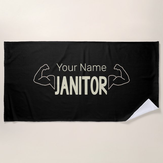 Toalha De Praia Gerente De Design De Vigilância Ou De Cuidados (Frente)