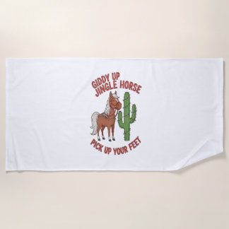 Toalha De Praia Giddy Up Jingle Horse Pegar Seus Pés