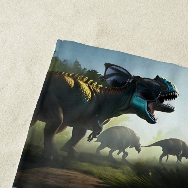 Toalha De Praia Giganotossaurus Dinossauros Prowling, (In Situ)