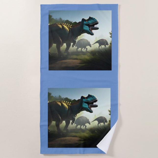 Toalha De Praia Giganotossaurus Dinossauros Prowling, Beach Towel (Frente)