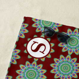 Toalha de praia gigante 70x30 em padrão psicodélic