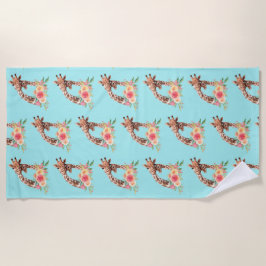 Toalha De Praia Girafa Gira-Cama Cura-Cama Mãe e Bebê