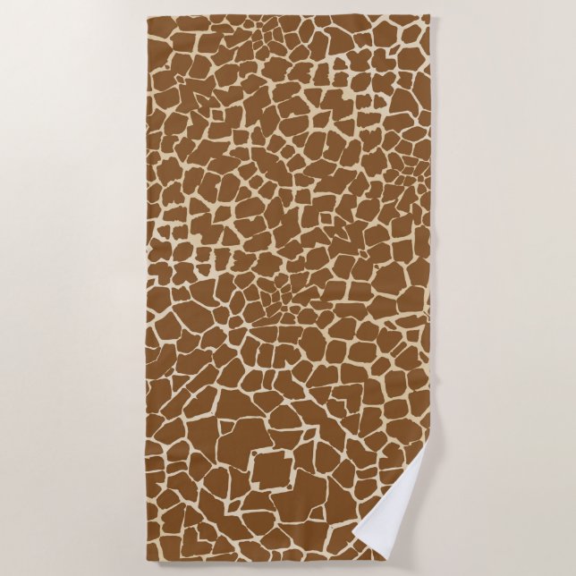 Toalha De Praia Giraffe fur Pattern Impressão (Frente)