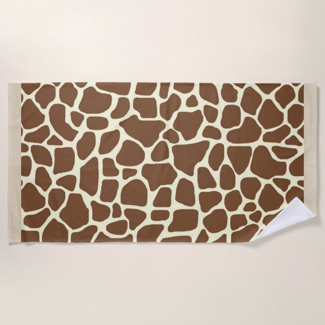 Toalha De Praia Giraffe impressão (Frente)