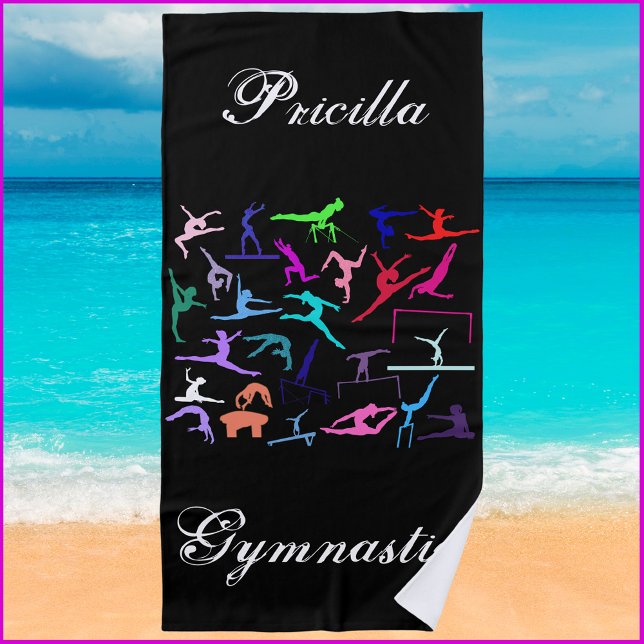 Toalha De Praia Girls 25 Gymnastics Possui Personalizado (Criador carregado)