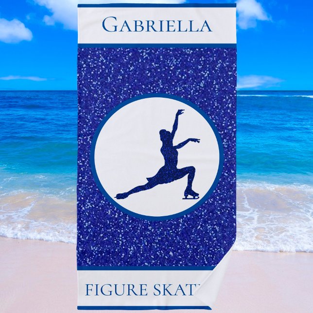 Toalha De Praia Girls Figure Skating Sparkle Personalizado (Criador carregado)