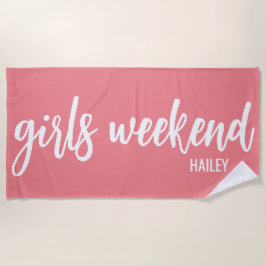 Toalha De Praia Girls Weekend Monograma Beach Towel