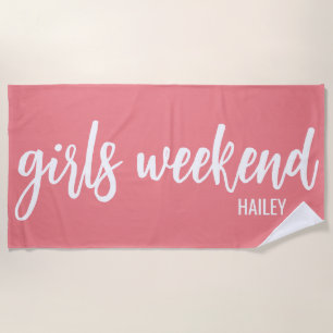 Toalha De Praia Girls Weekend Monograma Beach Towel