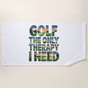Toalha De Praia Golfe, a única terapia, Trendy