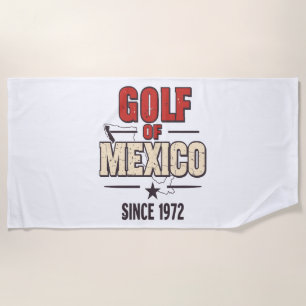 Toalha De Praia Golfe da Paródia do México com Vintage