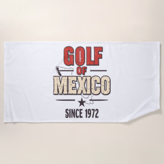 Toalha De Praia Golfe da Paródia do México com Vintage