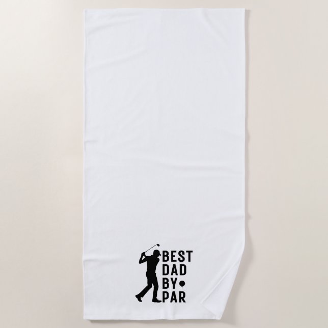 Toalha De Praia Golfe Padre Funny Golfer Melhor Pai De Par Golf (Frente)