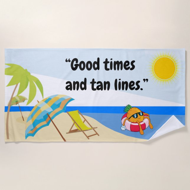 Toalha De Praia "Good Times" Beach Towel (Frente)