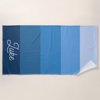 Toalha De Praia Gradiente Ombre Sombreado Azul