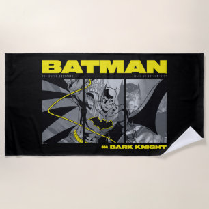 Toalha De Praia Gráfico de tripla quadrícula Batman Comic