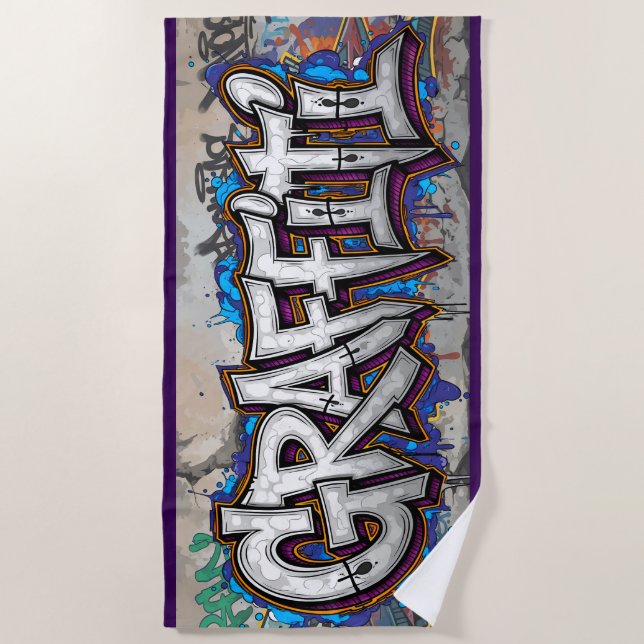 Toalha De Praia Grafite (Frente)