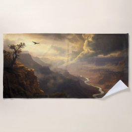 Toalha De Praia Grand Canyon Radiance: Sovindo o brilho do pássaro